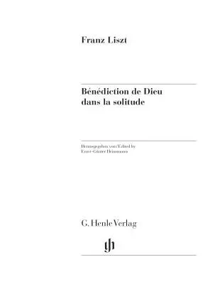 Benediction de Dieu dans la Solitude - Liszt/Heinemann - Piano - Sheet