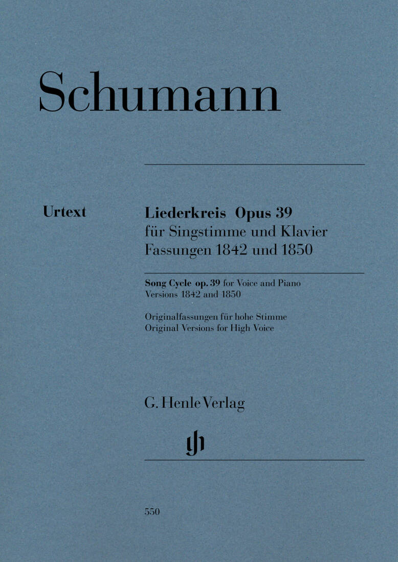 Liederkreis, Op. 39 Versions 1842 and 1850 - Schumann/Ozawa - High Voice/Piano - Book