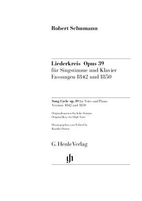 Liederkreis, Op. 39 Versions 1842 and 1850 - Schumann/Ozawa - High Voice/Piano - Book