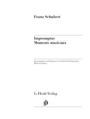 Impromptus and Moments Musicaux - Schubert - Piano - Book - Hardcover