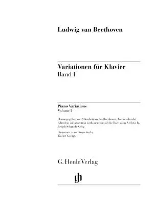 Variations for Piano, Volume 1 - Beethoven - Piano - Book - Hardcover