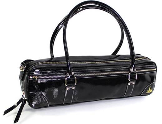 Flute Bag - Black Patent Leather
