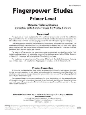 Fingerpower Etudes, Primer Level - Schaum - Piano - Book