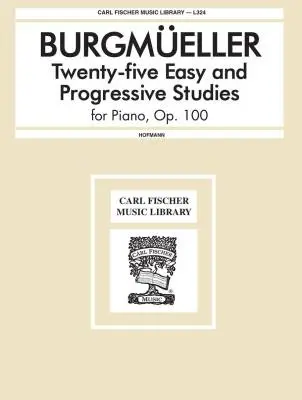 Carl Fischer - 25 Easy and Progressive Studies, Op. 100 - Burgmuller - Piano - Book