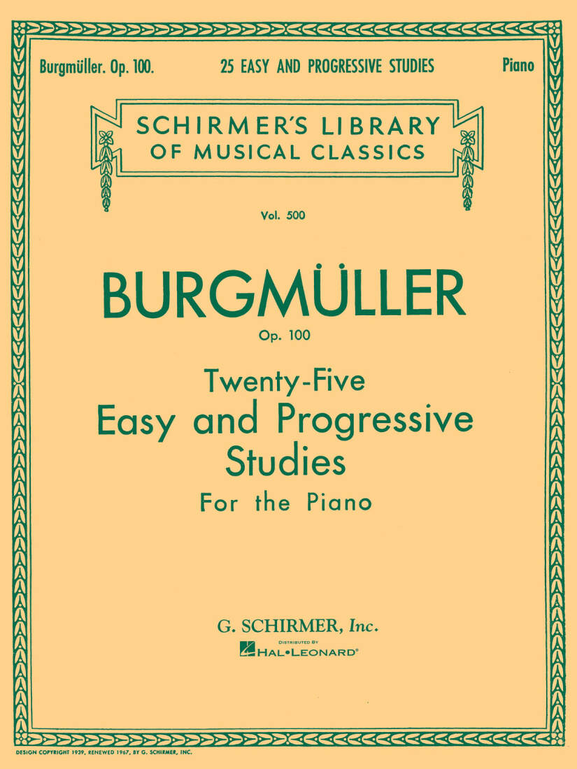 25 Easy and Progressive Studies, Op. 100 - Burgmuller/Oesterle - Piano - Book