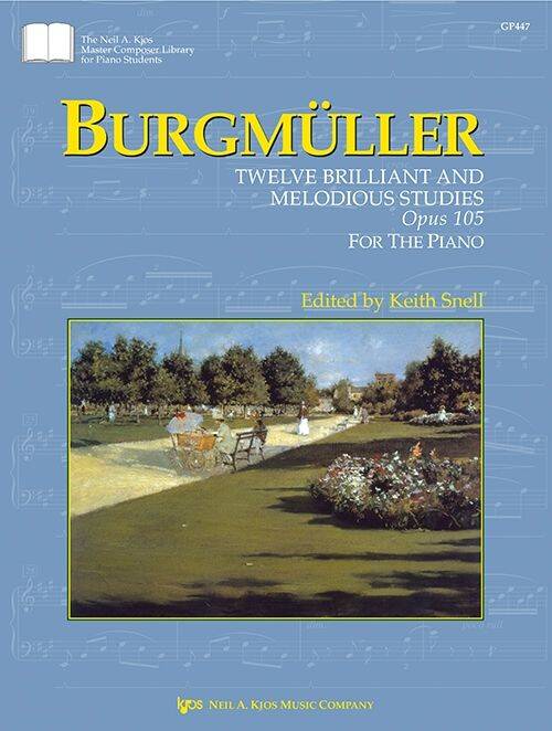 Twelve Brilliant and Melodious Studies, Op. 105 - Burgmuller/Snell - Piano - Book
