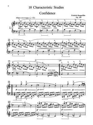18 Characteristic Studies, Op. 109 - Burgmuller/Hinson - Piano - Book