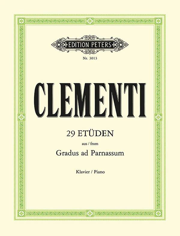 29 Studies from \'Gradus ad Parnassum\' - Clementi - Piano - Book