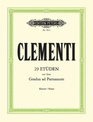 C.F. Peters Corporation - 29 Studies from Gradus ad Parnassum - Clementi - Piano - Book