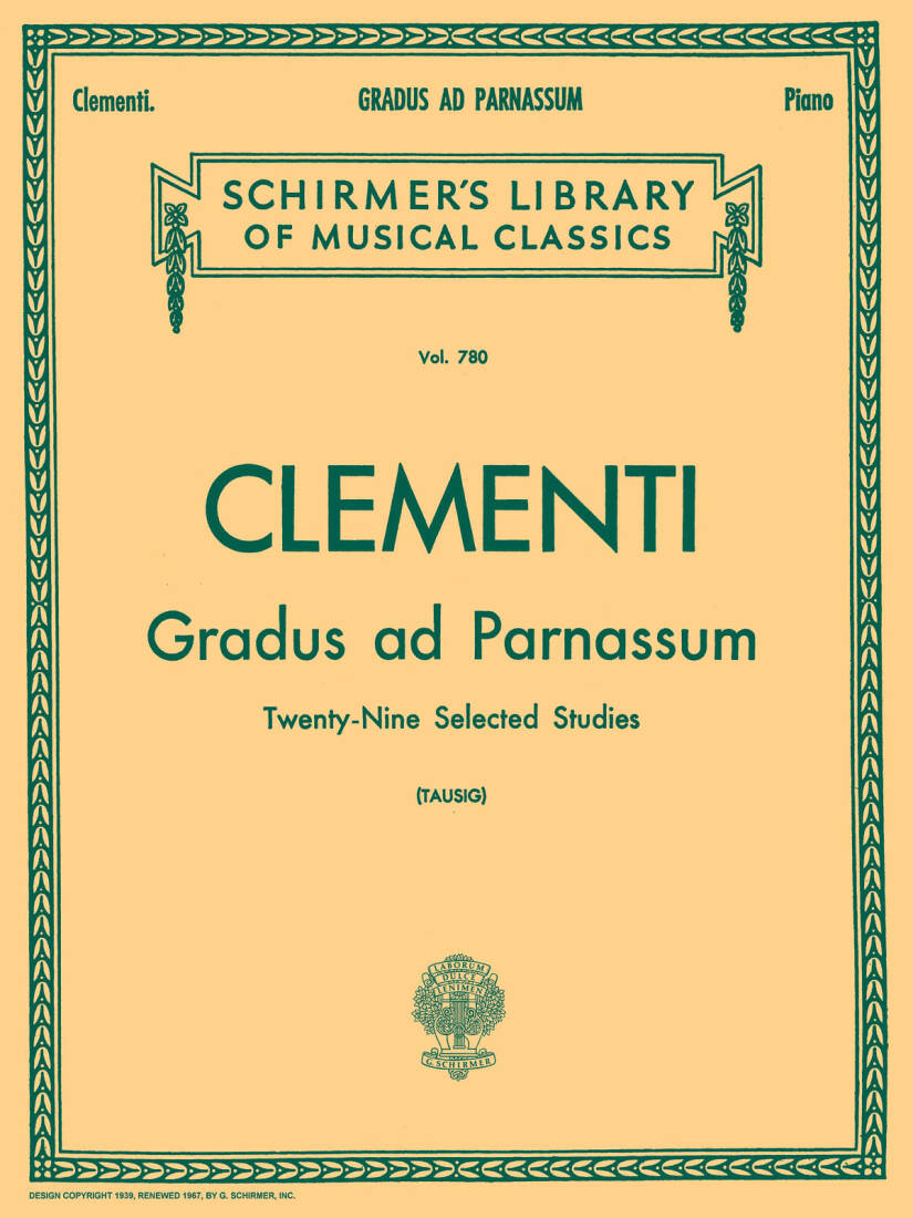 Gradus Ad Parnassum Schirmer - Clementi/Tausig - Piano - Book
