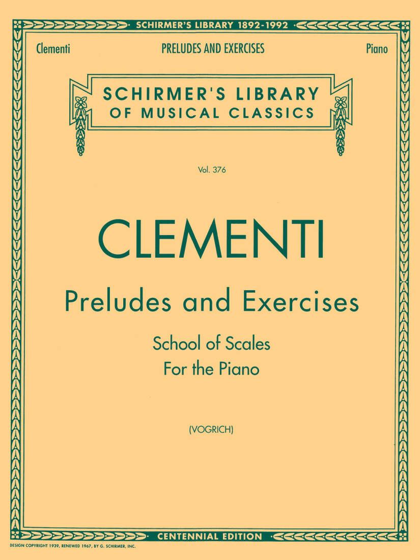 Preludes and Exercises - Clementi/Vogrich  - Piano - Book