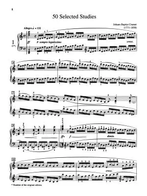 50 Selected Studies - Cramer/Bulow/Hinson - Piano - Book