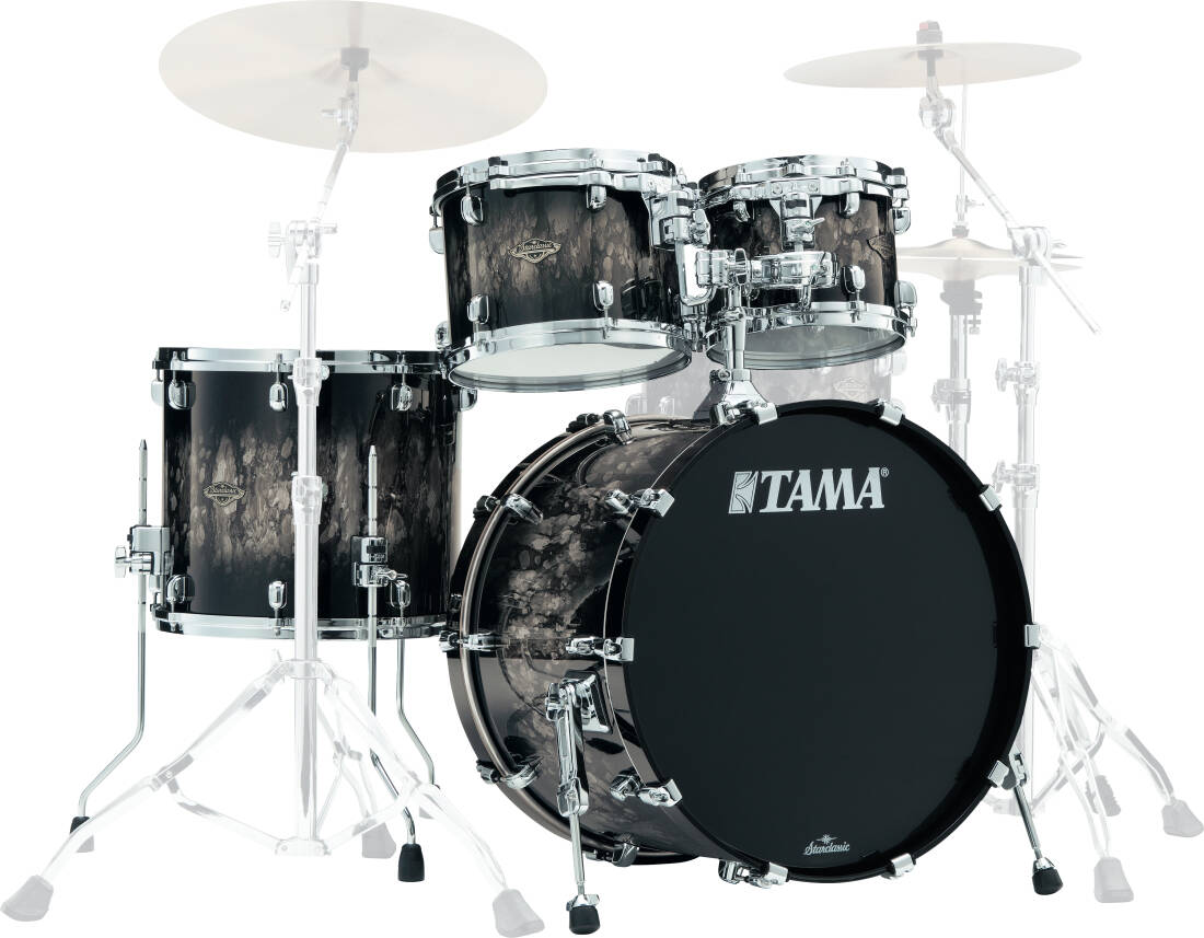 Starclassic Walnut/Birch 4-Piece Shell Pack (22,10,12,16) - Molten Platinum Burst