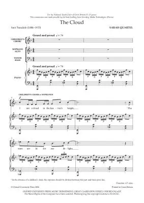 The Cloud - Quartel - Choral Octavo  - SATB/SSATB/Piano