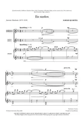 En Suenos - Quartel - Choral Octavo - SSAA/Piano