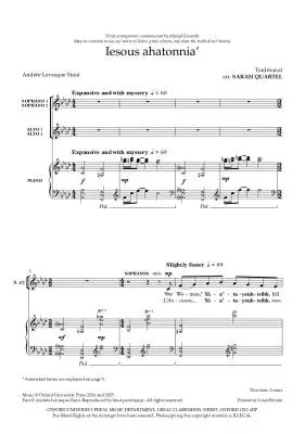 Iesous ahatonnia\' - Quartel - Choral Octavo - SSAA/Piano