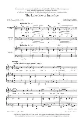 The Lake Isle of Innisfree - Quartel - Choral Octavo - SATB/Piano