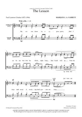 The Lesson - Garrett - Choral Octavo - SATB A Cappella
