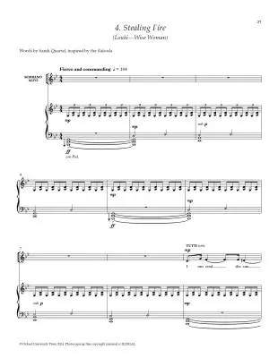 She Sang the Stars - Quartel - Book - SSAA/Piano