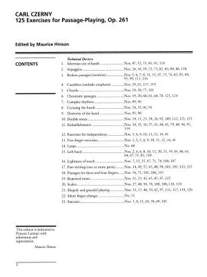 125 Exercises for Passage Playing, Op. 261 - Czerny/Hinson - Piano - Book