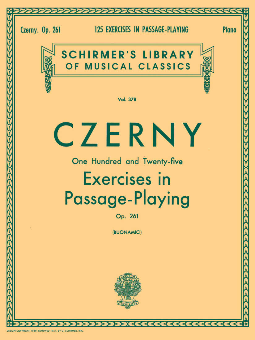 125 Exercises in Passage Playing, Op. 261 - Czerny/Buonamici - Piano - Book