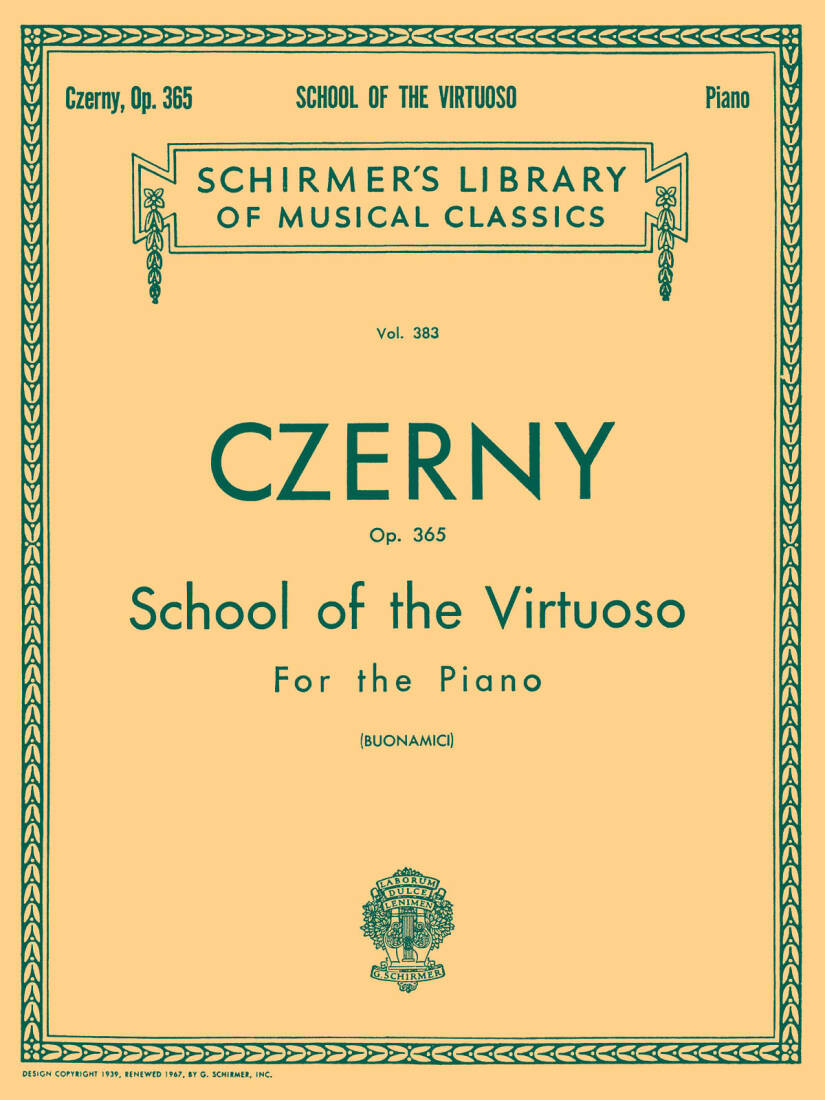 School of the Virtuoso, Op. 365 - Czerny/Buonamici - Piano - Book