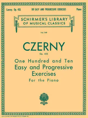 G. Schirmer Inc. - 110 Easy and Progressive Exercises, Op. 453 - Czerny/Buonamici - Piano - Book