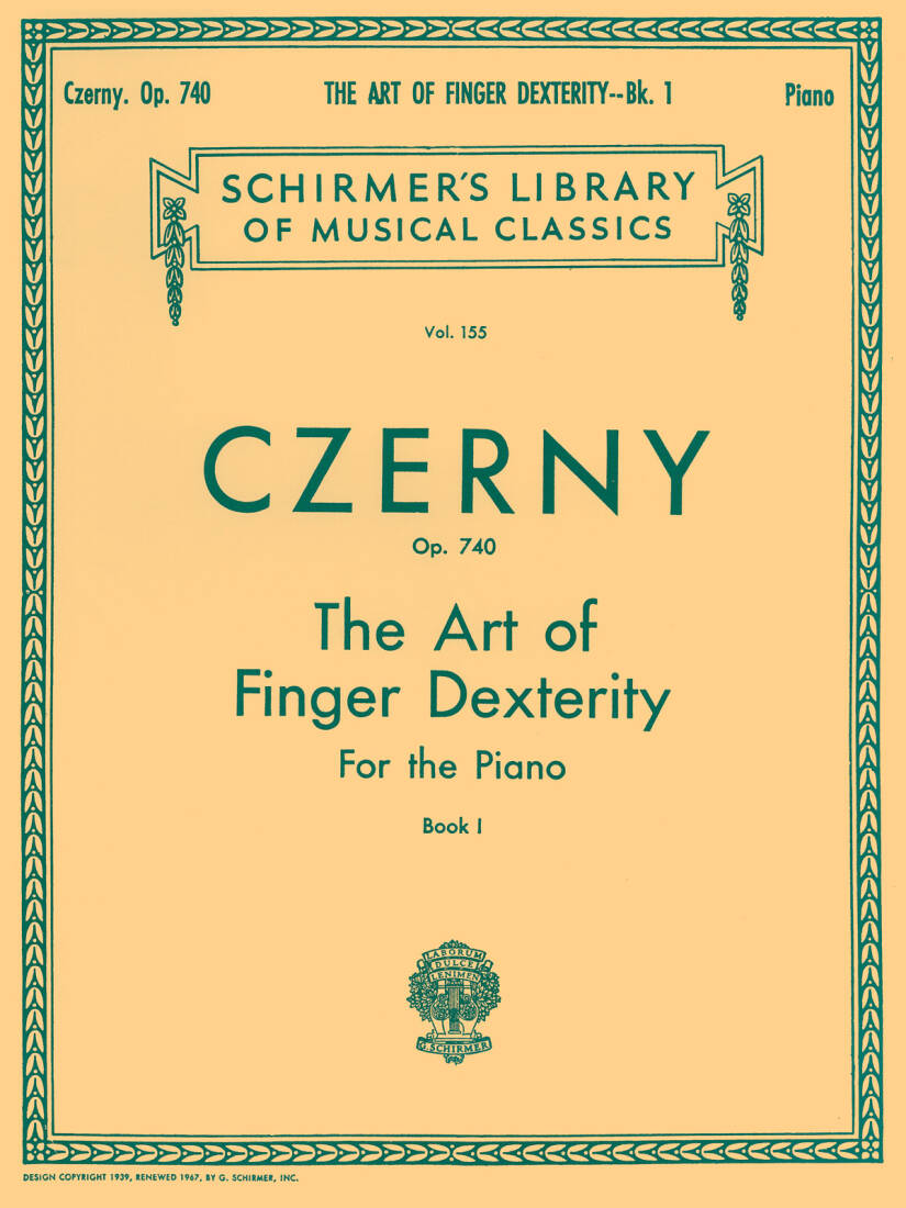 Art of Finger Dexterity, Op. 740, Book 1 - Czerny - Piano - Book