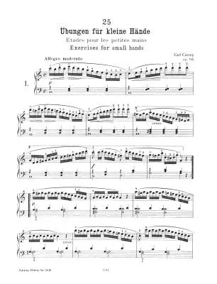 25 Exercises for Small Hands, Op. 748 - Czerny/Ruthardt - Piano - Book