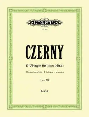 C.F. Peters Corporation - 25 Exercises for Small Hands, Op. 748 - Czerny/Ruthardt - Piano - Book