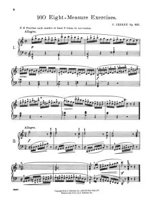 160 Eight-Measure Exercises, Op. 821 - Czerny/Buonamici - Piano - Book
