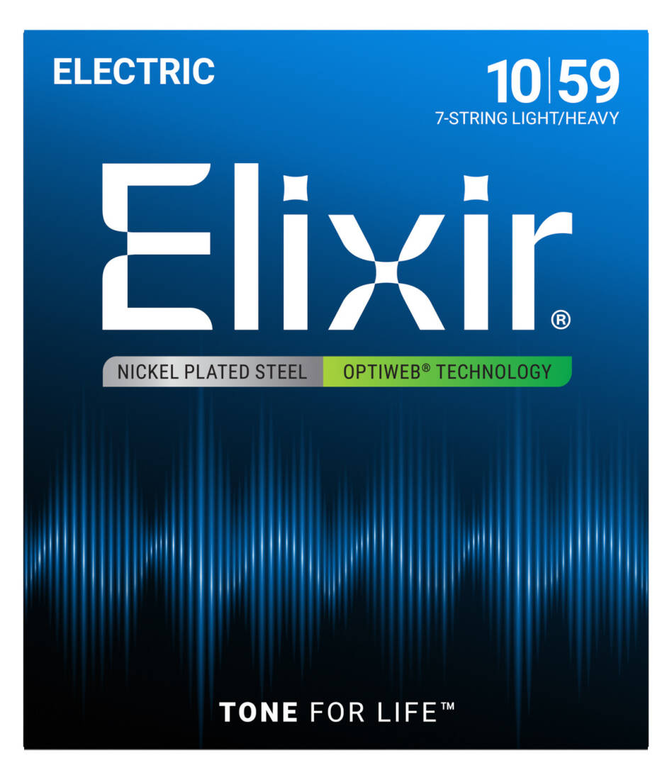 Nickel-Plated Steel 7-String Electric Guitar Strings with OPTIWEB Technology - Light/Heavy (10-59)