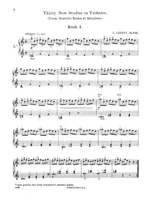 Thirty New Studies in Technics, Op. 849 - Czerny/Buonamici - Piano - Book
