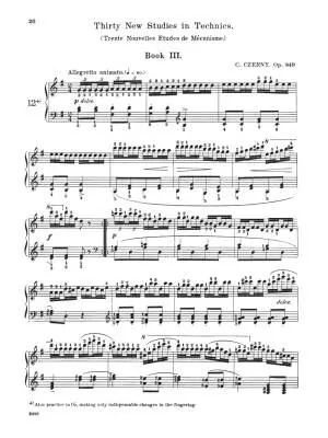 Thirty New Studies in Technics, Op. 849 - Czerny/Buonamici - Piano - Book