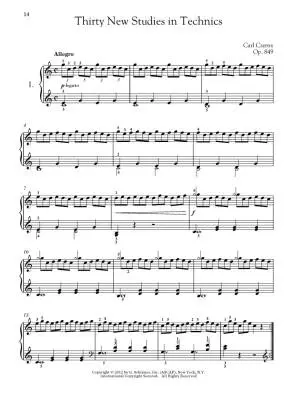 Thirty New Studies in Technics, Op. 849 - Czerny/Edwards - Piano - Book/Audio Online