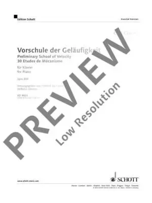 Preliminary School of Velocity, Op. 849 - Czerny/Ohmen - Piano - Book