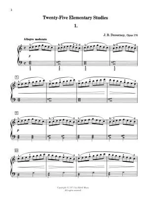 25 Elementary Studies, Op. 176 - Duvernoy/Palmer - Piano - Book