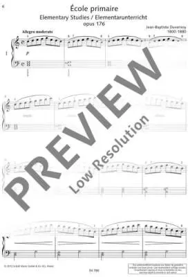 Elementary Studies, Op. 176 - Duvernoy/Heumann - Piano - Book