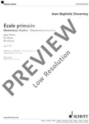 Elementary Studies, Op. 176 - Duvernoy/Heumann - Piano - Book