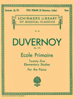 G. Schirmer Inc. - Ecole Primaire (25 Elementary Studies), Op. 176 - Duvernoy - Piano - Book
