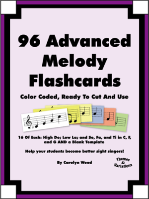 Themes & Variations - Ninety Six Advanced Melody Flashcards - Wood