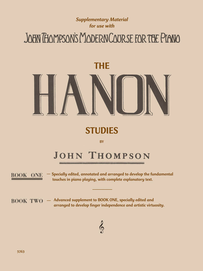 Hanon Studies, Book 1 - Thompson - Piano - Book