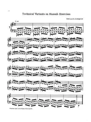 Technical Variants on Hanon\'s Exercises - Lindquist - Piano - Book