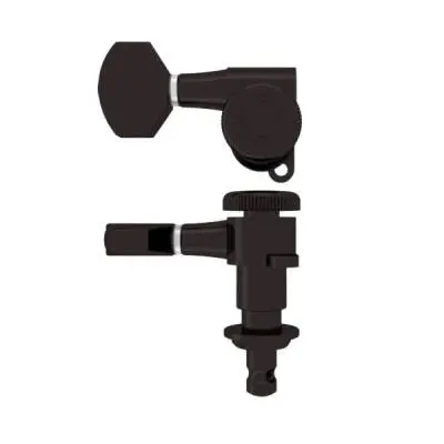 Hipshot - Grip-Lock Closed Guitar Tuning Machine 23mm - Black, Treble Side