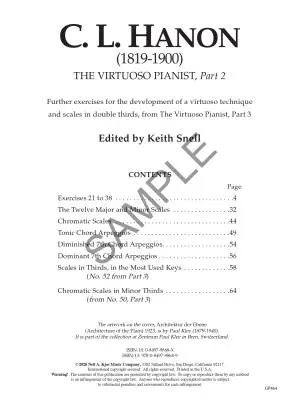 Hanon: The Virtuoso Pianist, Part 2 - Snell - Piano - Book