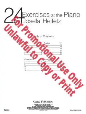 24 Exercises at the Piano - Heifetz - Piano - Book
