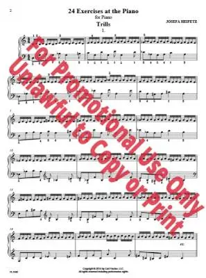 24 Exercises at the Piano - Heifetz - Piano - Book