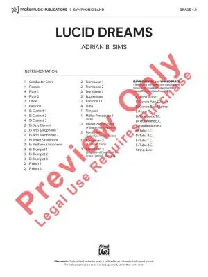 Lucid Dreams - Sims - Concert Band - Gr. 4.5