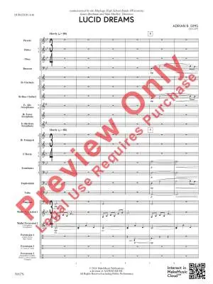 Lucid Dreams - Sims - Concert Band - Gr. 4.5