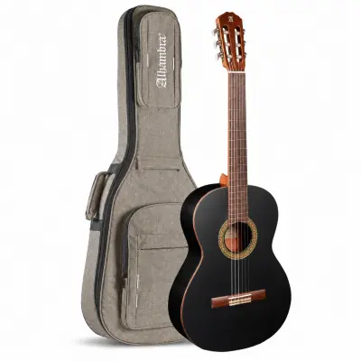 1 C Black Satin Classical Guitar with Gig Bag